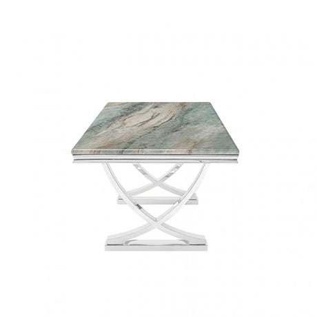 Wadenstil Green/Chrome Dining Table by Furniture of America at Eve Furniture