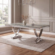 Wadenstil Green/Chrome Dining Table by Furniture of America at Eve Furniture