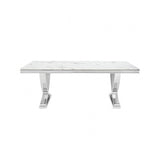 Wadenstil White/Chrome Dining Table by Furniture of America at Eve Furniture