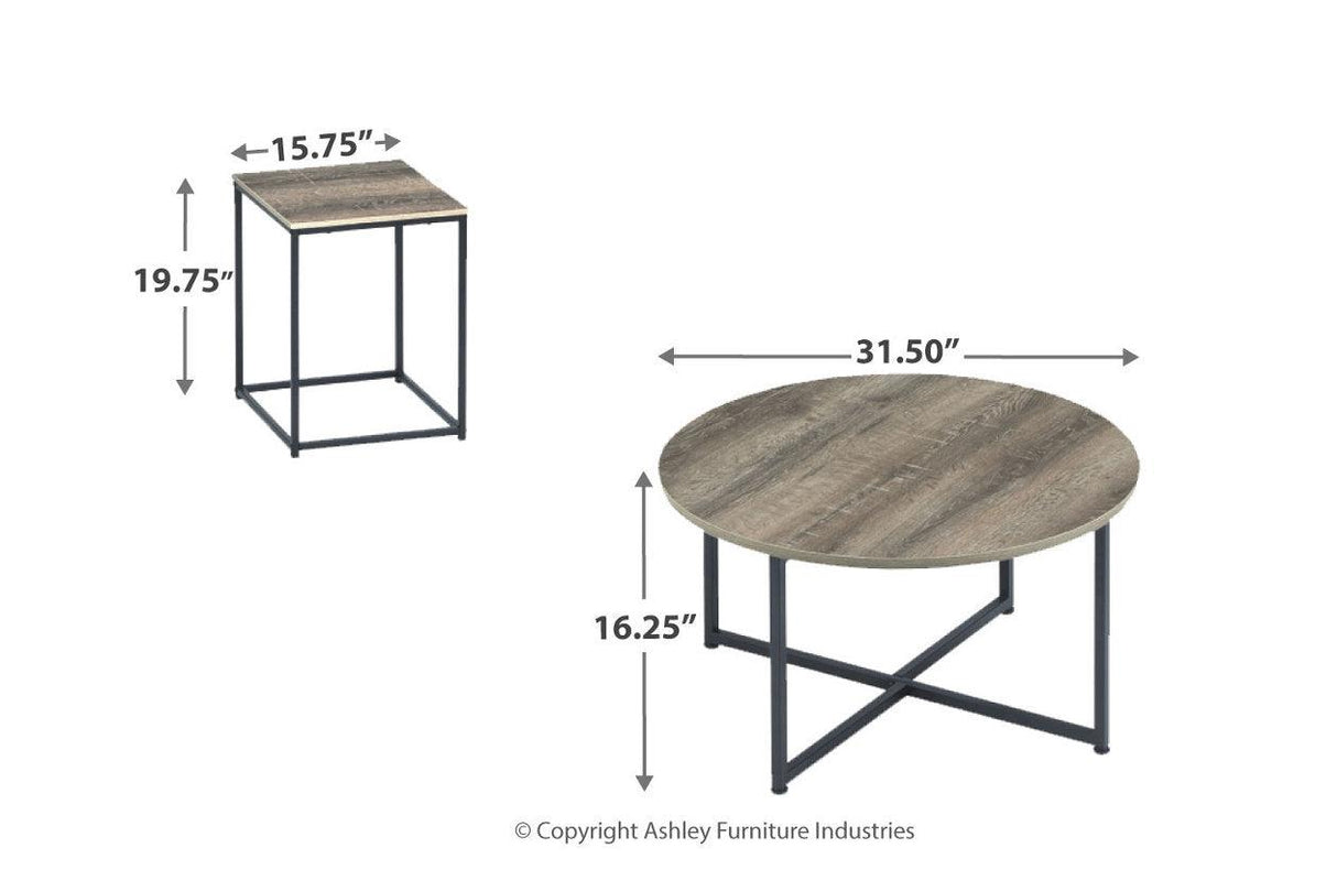 Wadeworth Two-tone Table by Ashley at Eve Furniture