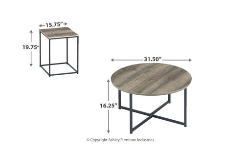 Wadeworth Two-tone Table by Ashley at Eve Furniture