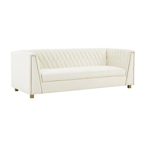 Wafa Cream Velvet Sofa by Inspire Me! Home Decor by TOV Furniture at Eve Furniture