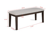 Wagner Brown Bench by Crown Mark at Eve Furniture