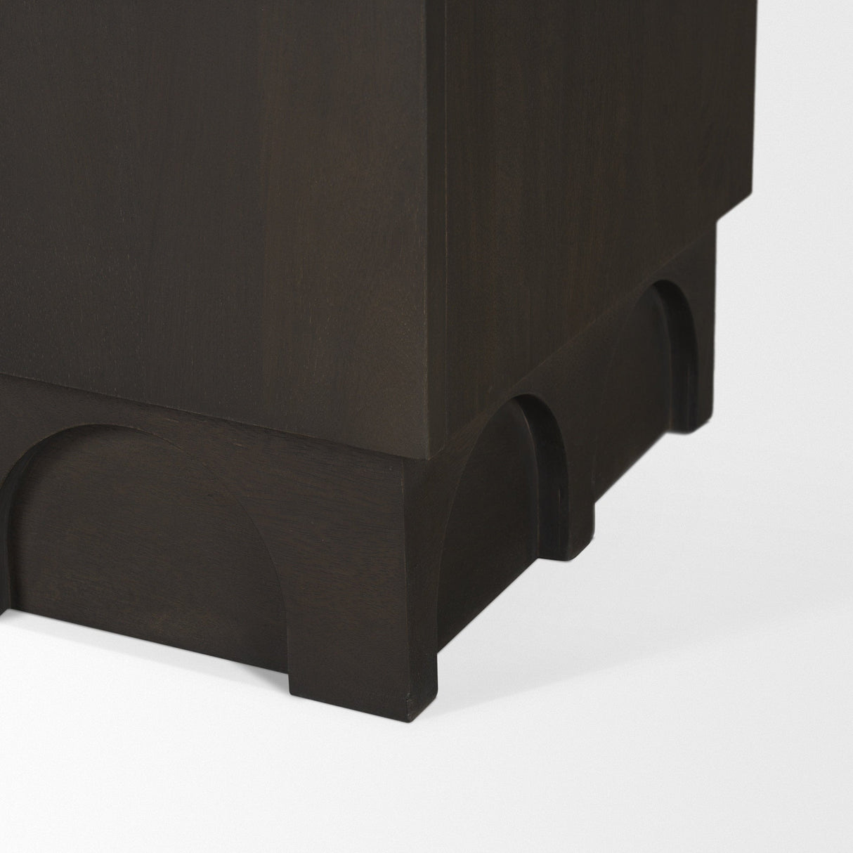 Wagner Dark Brown Wood w/ Arched Design Accent Cabinet by Mercana at Eve Furniture
