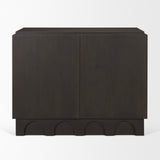 Wagner Dark Brown Wood w/ Arched Design Accent Cabinet by Mercana at Eve Furniture