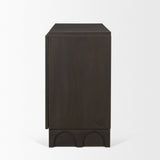 Wagner Dark Brown Wood w/ Arched Design Accent Cabinet by Mercana at Eve Furniture