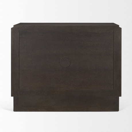 Wagner Dark Brown Wood w/ Arched Design Accent Cabinet by Mercana at Eve Furniture