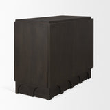 Wagner Dark Brown Wood w/ Arched Design Accent Cabinet by Mercana at Eve Furniture