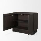Wagner Dark Brown Wood w/ Arched Design Accent Cabinet by Mercana at Eve Furniture
