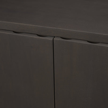 Wagner Dark Brown Wood w/ Arched Design Accent Cabinet by Mercana at Eve Furniture