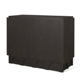 Wagner Dark Brown Wood w/ Arched Design Accent Cabinet by Mercana at Eve Furniture