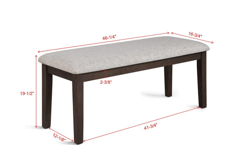 Wagner Brown Bench by Crown Mark at Eve Furniture