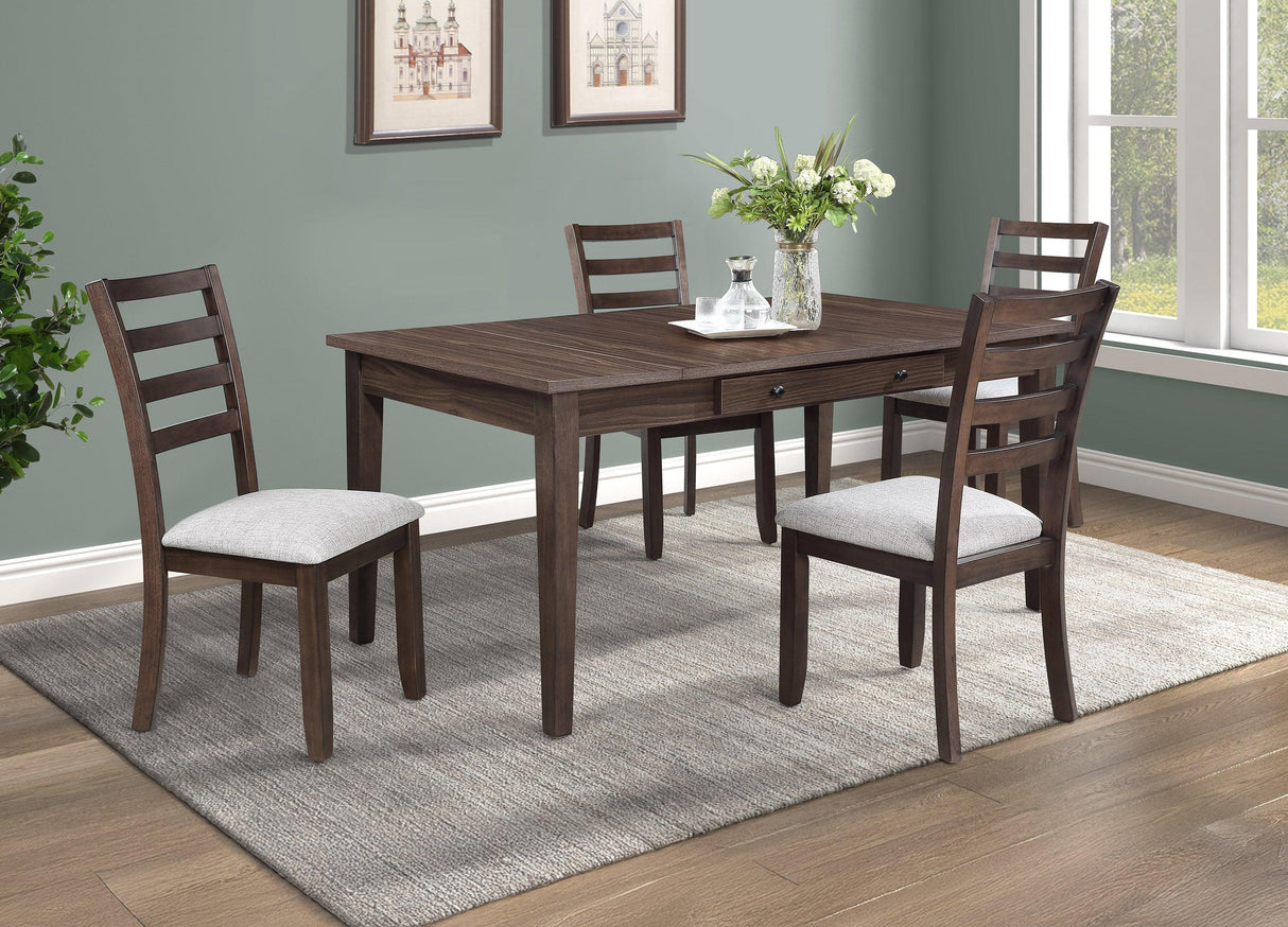 Wagner Brown Dining Table with Storage by Crown Mark at Eve Furniture
