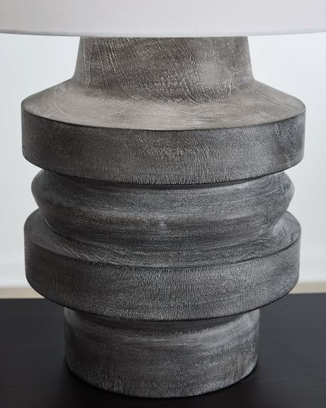 Wahida Distressed Black Table Lamp by Ashley at Eve Furniture