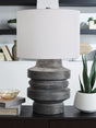 Wahida Distressed Black Table Lamp by Ashley at Eve Furniture