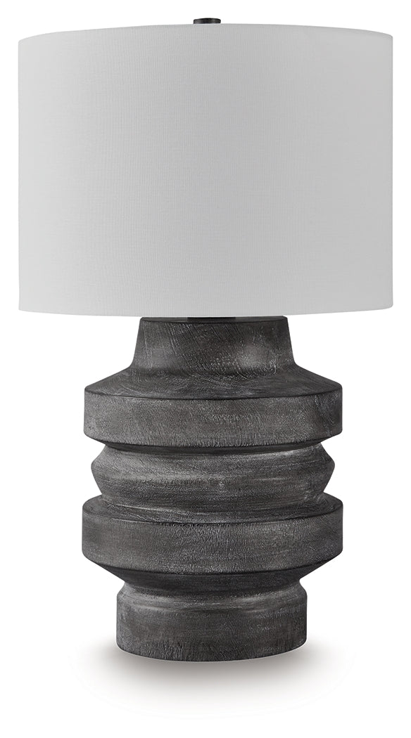 Wahida Distressed Black Table Lamp by Ashley at Eve Furniture