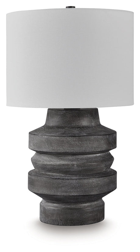 Wahida Distressed Black Table Lamp by Ashley at Eve Furniture