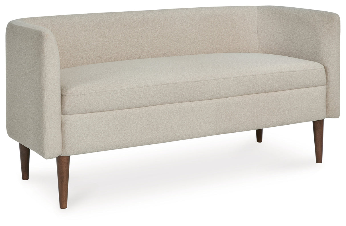 Wainner Beige Accent Bench by Ashley at Eve Furniture