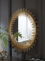 Wainport Gold Finish Accent Mirror by Ashley at Eve Furniture