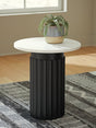 Wainstone Black/White Accent Table by ASHLEY FURNITURE at Eve Furniture