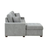 Waitsfield Gray 2-Piece Sectional with Left Chaise, Pull-out Bed and Hidden Storage by Homelegance at Eve Furniture