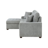 Waitsfield Gray 2-Piece Sectional with Left Chaise, Pull-out Bed and Hidden Storage by Homelegance at Eve Furniture