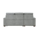 Waitsfield Gray 2-Piece Sectional with Left Chaise, Pull-out Bed and Hidden Storage by Homelegance at Eve Furniture
