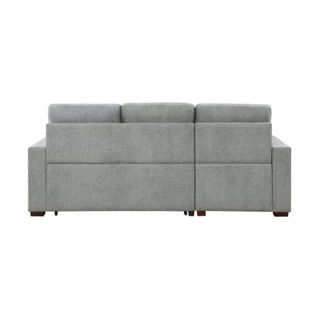 Waitsfield Gray 2-Piece Sectional with Left Chaise, Pull-out Bed and Hidden Storage by Homelegance at Eve Furniture