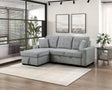 Waitsfield Gray 2-Piece Sectional with Left Chaise, Pull-out Bed and Hidden Storage by Homelegance at Eve Furniture