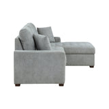 Waitsfield Gray 2-Piece Sectional with Right Chaise, Pull-out Bed and Hidden Storage by Homelegance at Eve Furniture