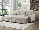 Waitsfield Sand 2-Piece Sectional with Left Chaise, Pull-out Bed and Hidden Storage by Homelegance at Eve Furniture