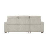 Waitsfield Sand 2-Piece Sectional with Left Chaise, Pull-out Bed and Hidden Storage by Homelegance at Eve Furniture