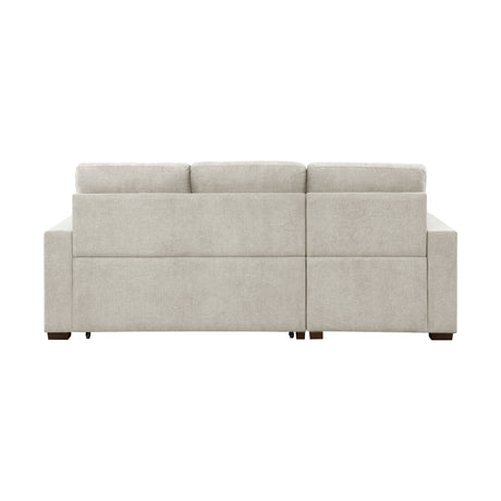 Waitsfield Sand 2-Piece Sectional with Left Chaise, Pull-out Bed and Hidden Storage by Homelegance at Eve Furniture