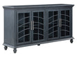 Wakefield Blue Four-Door Sideboard by Crestview at Eve Furniture