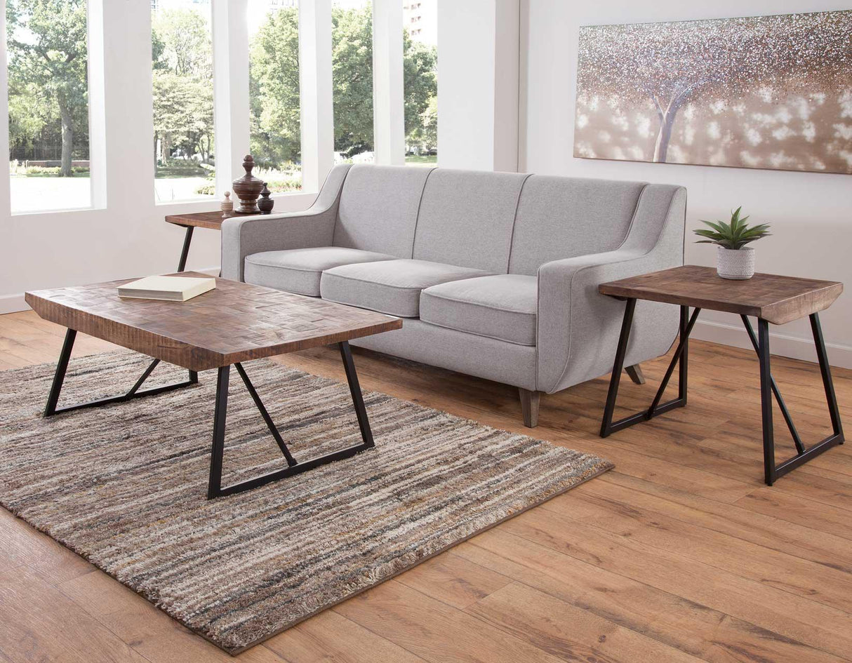 Walden Parquet 3-Piece Occasional Set (Cocktail & 2 End Tables) by Steve Silver at Eve Furniture