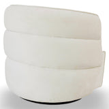 Walden Swivel Chair - Cream Velvet by Ashcroft Furniture at Eve Furniture