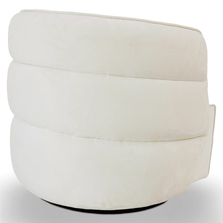 Walden Swivel Chair - Cream Velvet by Ashcroft Furniture at Eve Furniture
