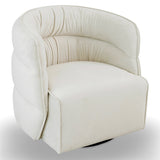 Walden Swivel Chair - Cream Velvet by Ashcroft Furniture at Eve Furniture