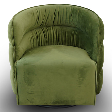 Walden Swivel Chair - Green Velvet by Ashcroft Furniture at Eve Furniture