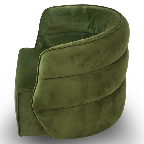 Walden Swivel Chair - Green Velvet by Ashcroft Furniture at Eve Furniture