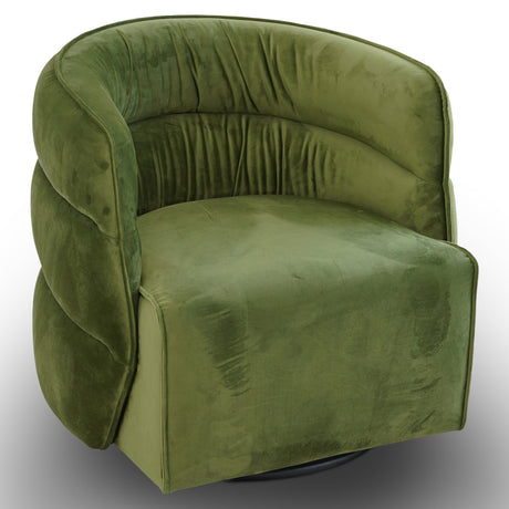 Walden Swivel Chair - Green Velvet by Ashcroft Furniture at Eve Furniture