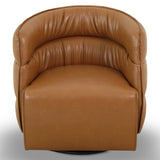 Walden Swivel Chair - Vegan Tan Leather by Ashcroft Furniture at Eve Furniture