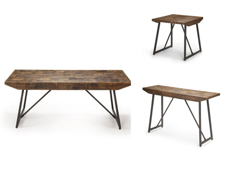 Walden Parquet 3-Piece Occasional Set (Cocktail & 2 End Tables) by Steve Silver at Eve Furniture