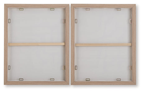 Waldett Beige/White Wall Art (Set of 2) by Ashley at Eve Furniture