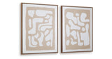 Waldett Beige/White Wall Art (Set of 2) by ASHLEY FURNITURE at Eve Furniture