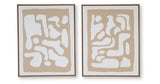 Waldett Beige/White Wall Art (Set of 2) by ASHLEY FURNITURE at Eve Furniture