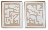 Waldett Beige/White Wall Art (Set of 2) by ASHLEY FURNITURE at Eve Furniture