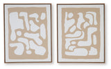 Waldett Beige/White Wall Art (Set of 2) by ASHLEY FURNITURE at Eve Furniture