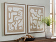 Waldett Beige/White Wall Art (Set of 2) by ASHLEY FURNITURE at Eve Furniture