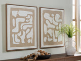 Waldett Beige/White Wall Art (Set of 2) by ASHLEY FURNITURE at Eve Furniture